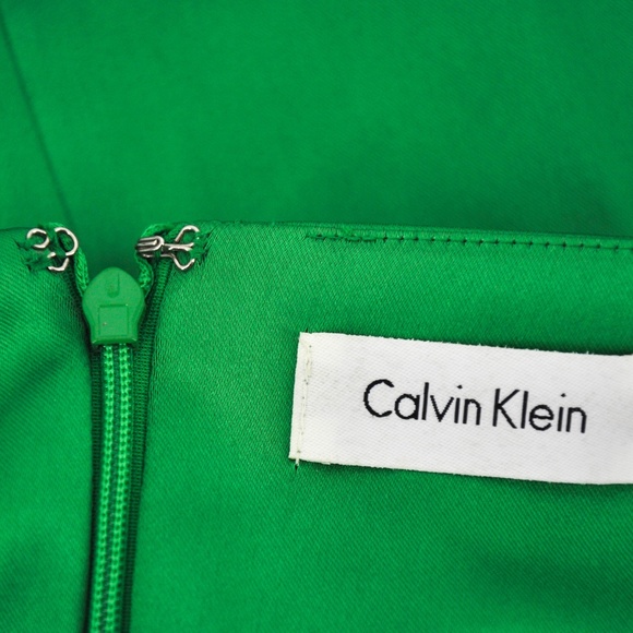 CALVIN KLEIN Green Pleated Cocktail Dress - Picture 5 of 7